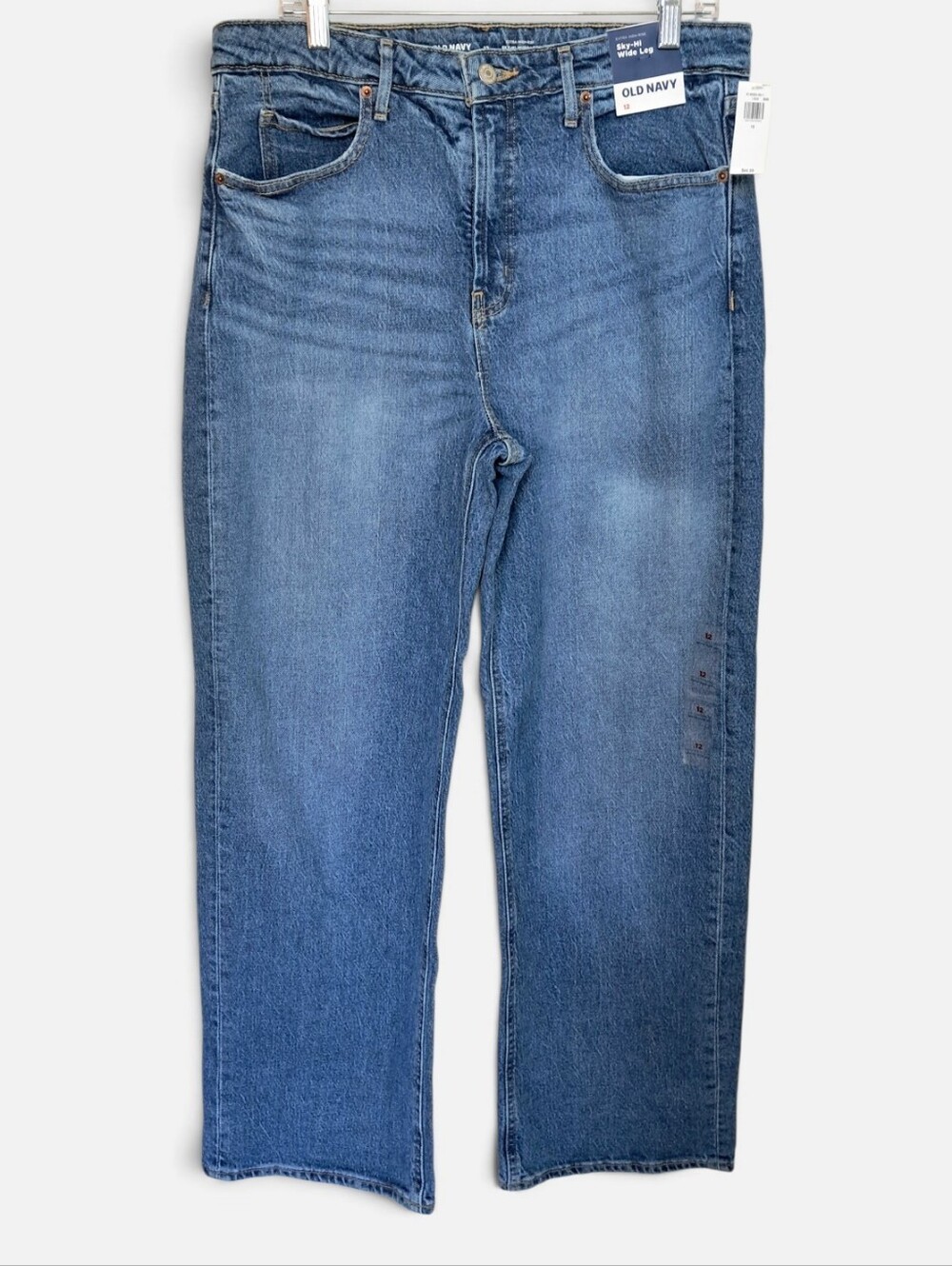 Old Navy Sky-Hi Extra High-Waisted Wide Leg Jeans Size 12 NWT